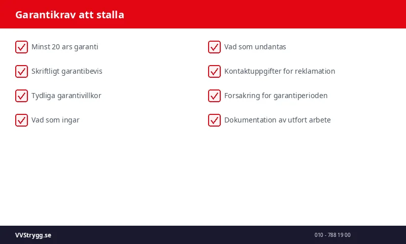 Garantikrav att stalla