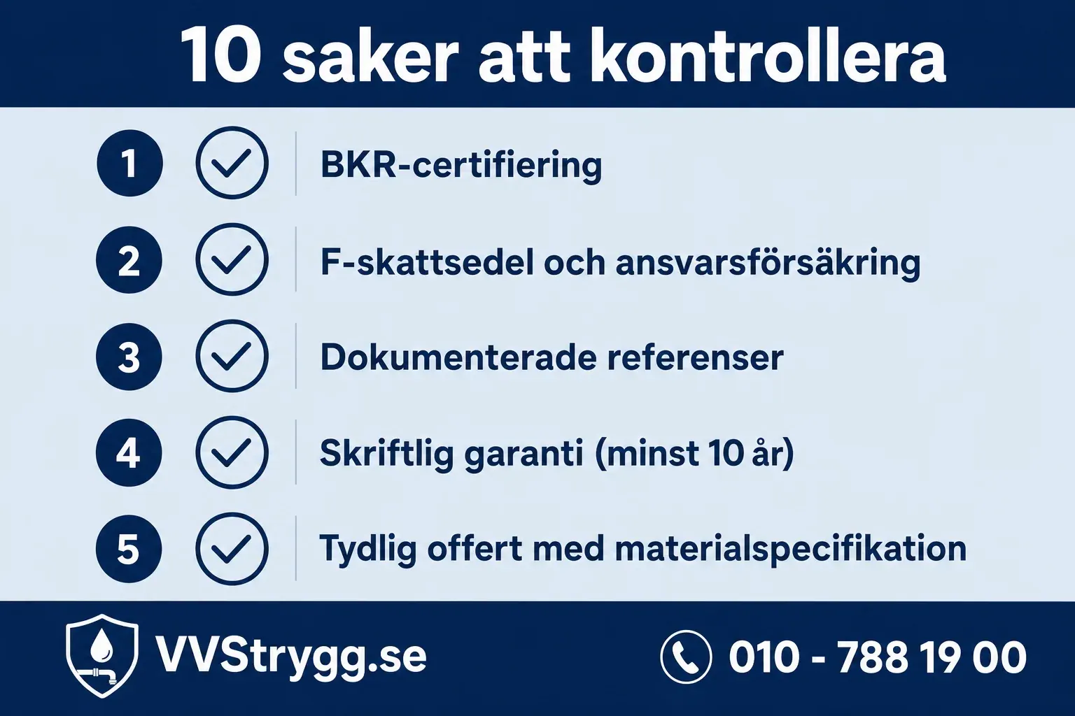 10 saker att kontrollera