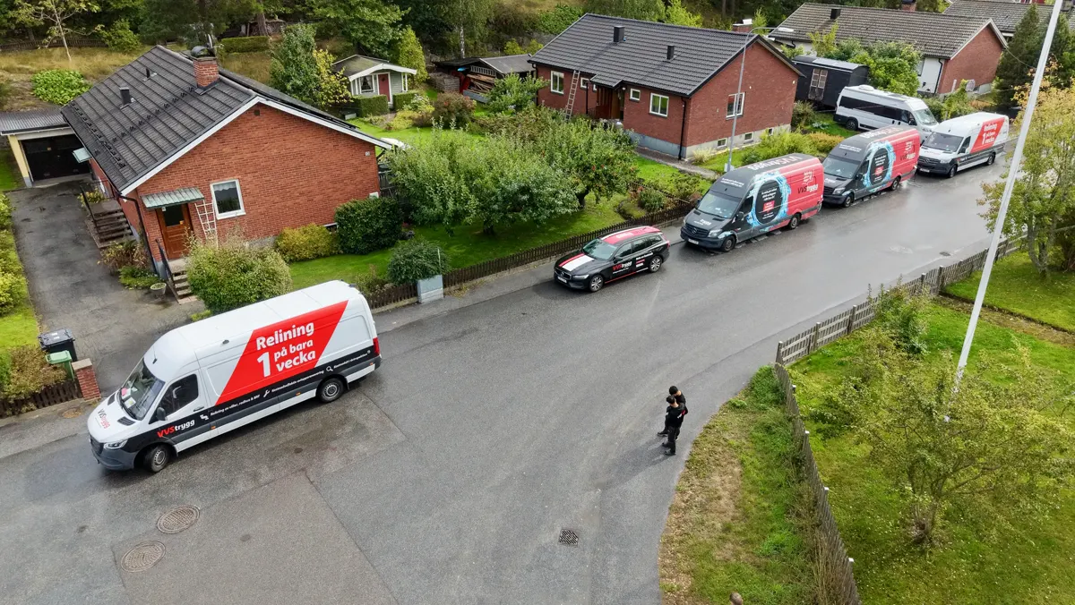 VVStryggs servicebilar i ett Stockholmsområde